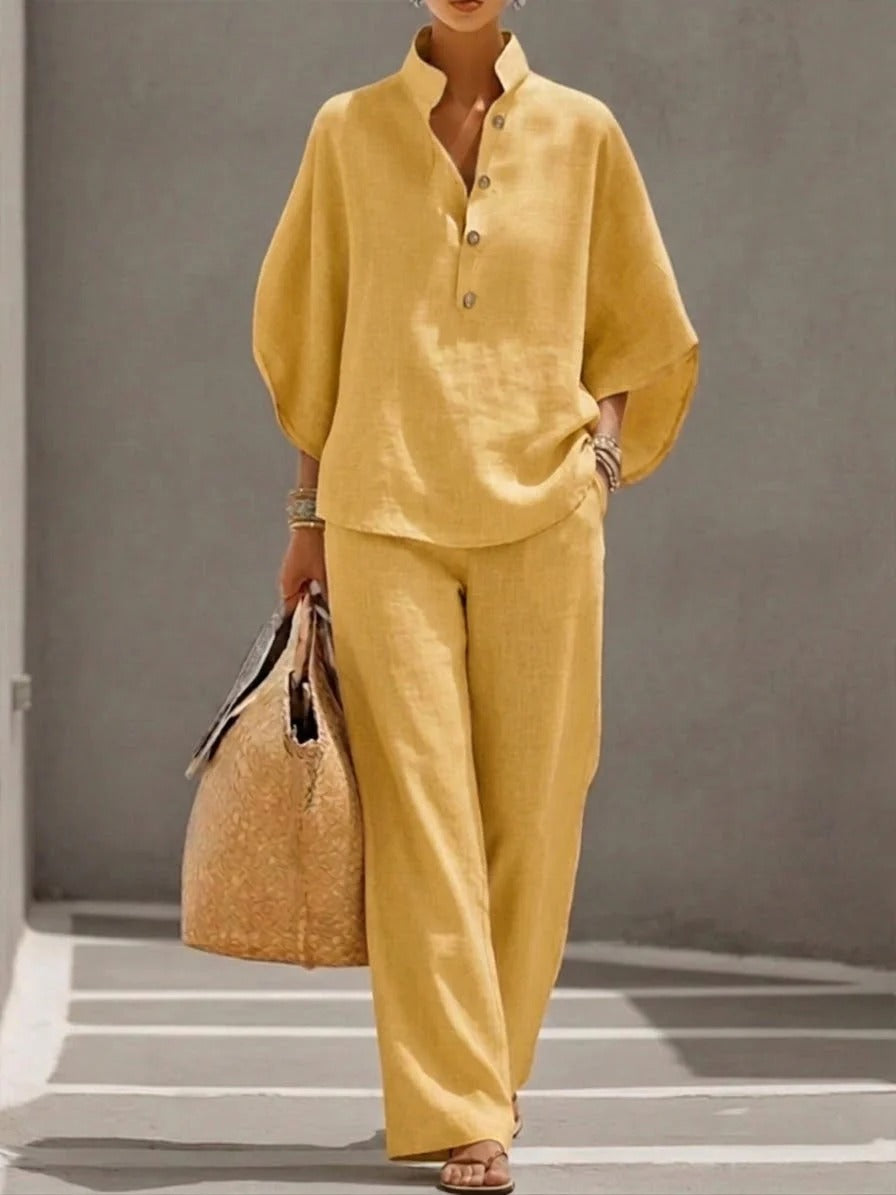 Mía - Conjunto Mangas Murciélago Pantalón Ancho