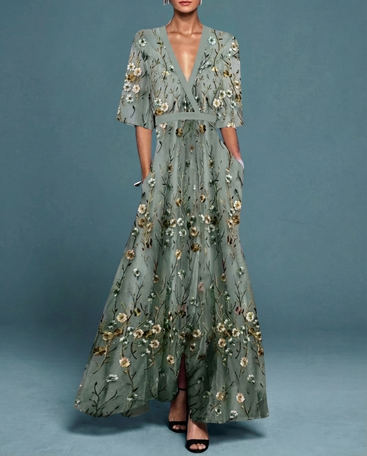Alma - Vestido Cruzado Floral Elegante