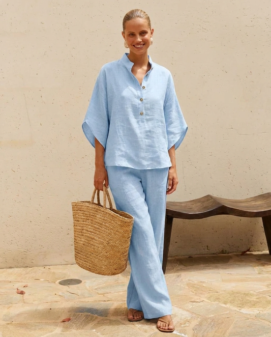 Mía - Conjunto Mangas Murciélago Pantalón Ancho