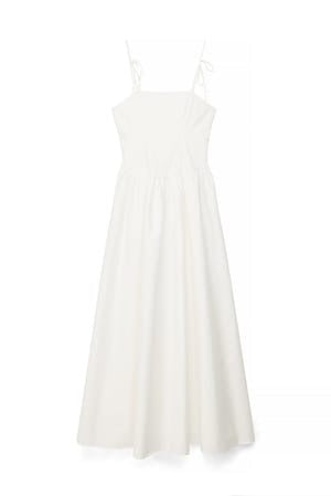 Bianca - Vestido maxi de algodón con detalle de lazo