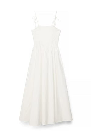 Bianca - Vestido maxi de algodón con detalle de lazo