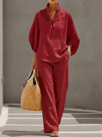 Mía - Conjunto Mangas Murciélago Pantalón Ancho