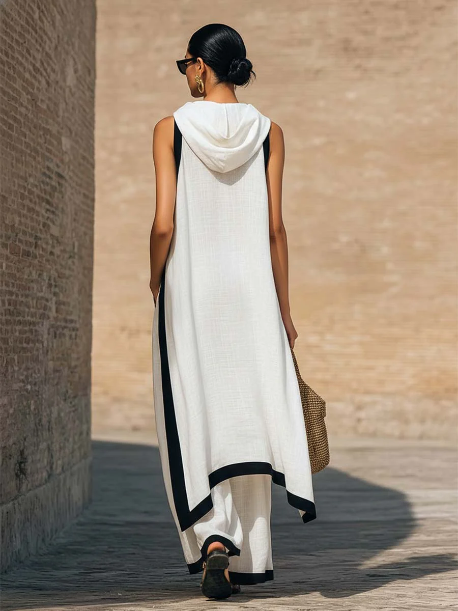 Luna - Conjunto elegante de dos piezas con corte artístico