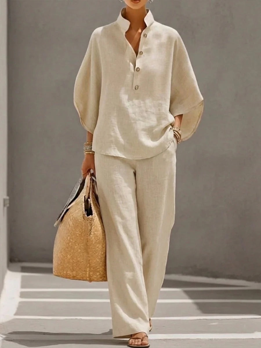 Mía - Conjunto Mangas Murciélago Pantalón Ancho